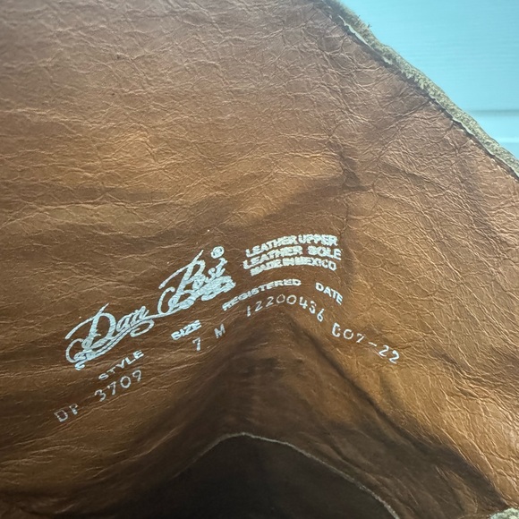 Dan Post Women’s Distressed Brown Heeled Boots Size 7 - Picture 4 of 8